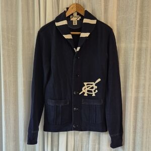 Ralph Lauren RC Rugby Navy Varsity Jacket Blazer 43 King ST